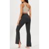 imageODODOS Cloud Feeling SplitHem Flared Pants for Women 29quot 31quot High Waisted Lounge Bootcut Yoga PantsOnyx Black Grey