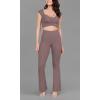 imageODODOS Cloud Feeling SplitHem Flared Pants for Women 29quot 31quot High Waisted Lounge Bootcut Yoga PantsPurple Taupe
