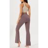 imageODODOS Cloud Feeling SplitHem Flared Pants for Women 29quot 31quot High Waisted Lounge Bootcut Yoga PantsPurple Taupe