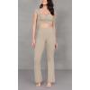 imageODODOS Cloud Feeling SplitHem Flared Pants for Women 29quot 31quot High Waisted Lounge Bootcut Yoga PantsShaker Beige