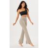 imageODODOS Cloud Feeling SplitHem Flared Pants for Women 29quot 31quot High Waisted Lounge Bootcut Yoga PantsShaker Beige