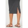 imageODODOS Womens Cloud Feeling Midi Skirt High Waist Back Slit Bodycon SlimFit Pencil SkirtsCharcoal