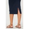 imageODODOS Womens Cloud Feeling Midi Skirt High Waist Back Slit Bodycon SlimFit Pencil SkirtsDeep Navy
