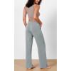 imageODODOS Womens Modal Soft Wide Leg Pants Elastic High Waist Casual Lounge Relaxed Pants with Pockets  27quot 29quot  31quot InseamGrey Blue