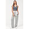 imageODODOS Womens Modal Soft Wide Leg Pants Elastic High Waist Casual Lounge Relaxed Pants with Pockets  27quot 29quot  31quot InseamHeather Grey