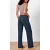 imageODODOS Womens Modal Soft Wide Leg Pants Elastic High Waist Casual Lounge Relaxed Pants with Pockets  27quot 29quot  31quot InseamNavy