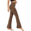 imageODODOS Cloud Feeling SplitHem Flared Pants for Women 29quot 31quot High Waisted Lounge Bootcut Yoga PantsBrunette