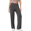 imageODODOS Womens Modal Soft Wide Leg Pants Elastic High Waist Casual Lounge Relaxed Pants with Pockets  27quot 29quot  31quot InseamCharcoal