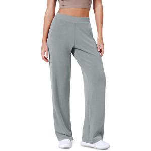 imageODODOS Womens Modal Soft Wide Leg Pants Elastic High Waist Casual Lounge Relaxed Pants with Pockets  27quot 29quot  31quot InseamGrey Blue