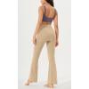 imageODODOS Cloud Feeling Crossover High Waist Flared Pants for Women Bootcut Yoga Pants with Back Pocket3032quot InseamBeige