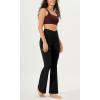 imageODODOS Cloud Feeling Crossover High Waist Flared Pants for Women Bootcut Yoga Pants with Back Pocket3032quot InseamBlack