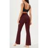 imageODODOS Cloud Feeling Crossover High Waist Flared Pants for Women Bootcut Yoga Pants with Back Pocket3032quot InseamBurgundy