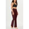 imageODODOS Cloud Feeling Crossover High Waist Flared Pants for Women Bootcut Yoga Pants with Back Pocket3032quot InseamBurgundy