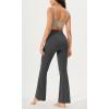 imageODODOS Cloud Feeling Crossover High Waist Flared Pants for Women Bootcut Yoga Pants with Back Pocket3032quot InseamCharcoal