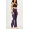 imageODODOS Cloud Feeling Crossover High Waist Flared Pants for Women Bootcut Yoga Pants with Back Pocket3032quot InseamDark Purple