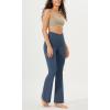 imageODODOS Cloud Feeling Crossover High Waist Flared Pants for Women Bootcut Yoga Pants with Back Pocket3032quot InseamInk Blue