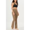 imageODODOS Cloud Feeling Crossover High Waist Flared Pants for Women Bootcut Yoga Pants with Back Pocket3032quot InseamLight Brown