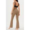 imageODODOS Cloud Feeling Crossover High Waist Flared Pants for Women Bootcut Yoga Pants with Back Pocket3032quot InseamLight Brown