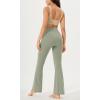 imageODODOS Cloud Feeling Crossover High Waist Flared Pants for Women Bootcut Yoga Pants with Back Pocket3032quot InseamLime Stone