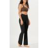imageODODOS Cloud Feeling Crossover High Waist Flared Pants for Women Bootcut Yoga Pants with Back Pocket3032quot InseamOnyx Black Grey