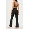 imageODODOS Cloud Feeling Crossover High Waist Flared Pants for Women Bootcut Yoga Pants with Back Pocket3032quot InseamOnyx Black Grey