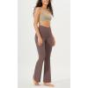 imageODODOS Cloud Feeling Crossover High Waist Flared Pants for Women Bootcut Yoga Pants with Back Pocket3032quot InseamPurple Taupe