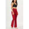 imageODODOS Cloud Feeling Crossover High Waist Flared Pants for Women Bootcut Yoga Pants with Back Pocket3032quot InseamRed