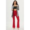 imageODODOS Cloud Feeling Crossover High Waist Flared Pants for Women Bootcut Yoga Pants with Back Pocket3032quot InseamRed