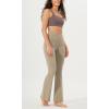 imageODODOS Cloud Feeling Crossover High Waist Flared Pants for Women Bootcut Yoga Pants with Back Pocket3032quot InseamShaker Beige