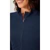imageODODOS Womens Cloud Feeling Athletic Jacket Full Zip Mock Neck Long Sleeve Lightweight Workout Cropped TopNavy