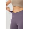 imageODODOS Womens Cloud Feeling Crossover Flared Pants with Back Pocket High Waist Bootcut Lounge Yoga Pants3032quot InseamAsh Violet