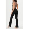 imageODODOS Womens Cloud Feeling Crossover Flared Pants with Back Pocket High Waist Bootcut Lounge Yoga Pants3032quot InseamBlack