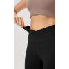 imageODODOS Womens Cloud Feeling Crossover Flared Pants with Back Pocket High Waist Bootcut Lounge Yoga Pants3032quot InseamBlack
