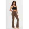 imageODODOS Womens Cloud Feeling Crossover Flared Pants with Back Pocket High Waist Bootcut Lounge Yoga Pants3032quot InseamBrunette