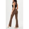 imageODODOS Womens Cloud Feeling Crossover Flared Pants with Back Pocket High Waist Bootcut Lounge Yoga Pants3032quot InseamBrunette