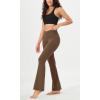 imageODODOS Womens Cloud Feeling Crossover Flared Pants with Back Pocket High Waist Bootcut Lounge Yoga Pants3032quot InseamBrunette