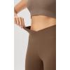 imageODODOS Womens Cloud Feeling Crossover Flared Pants with Back Pocket High Waist Bootcut Lounge Yoga Pants3032quot InseamBrunette