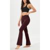imageODODOS Womens Cloud Feeling Crossover Flared Pants with Back Pocket High Waist Bootcut Lounge Yoga Pants3032quot InseamBurgundy