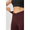 imageODODOS Womens Cloud Feeling Crossover Flared Pants with Back Pocket High Waist Bootcut Lounge Yoga Pants3032quot InseamBurgundy