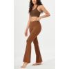 imageODODOS Womens Cloud Feeling Crossover Flared Pants with Back Pocket High Waist Bootcut Lounge Yoga Pants3032quot InseamCaramel