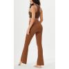 imageODODOS Womens Cloud Feeling Crossover Flared Pants with Back Pocket High Waist Bootcut Lounge Yoga Pants3032quot InseamCaramel