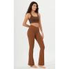 imageODODOS Womens Cloud Feeling Crossover Flared Pants with Back Pocket High Waist Bootcut Lounge Yoga Pants3032quot InseamCaramel