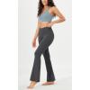 imageODODOS Womens Cloud Feeling Crossover Flared Pants with Back Pocket High Waist Bootcut Lounge Yoga Pants3032quot InseamCharcoal