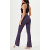 imageODODOS Womens Cloud Feeling Crossover Flared Pants with Back Pocket High Waist Bootcut Lounge Yoga Pants3032quot InseamDark Purple