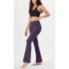 imageODODOS Womens Cloud Feeling Crossover Flared Pants with Back Pocket High Waist Bootcut Lounge Yoga Pants3032quot InseamDark Purple