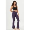 imageODODOS Womens Cloud Feeling Crossover Flared Pants with Back Pocket High Waist Bootcut Lounge Yoga Pants3032quot InseamDark Purple