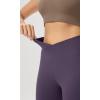 imageODODOS Womens Cloud Feeling Crossover Flared Pants with Back Pocket High Waist Bootcut Lounge Yoga Pants3032quot InseamDark Purple