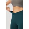 imageODODOS Womens Cloud Feeling Crossover Flared Pants with Back Pocket High Waist Bootcut Lounge Yoga Pants3032quot InseamForest Teal