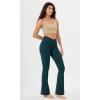 imageODODOS Womens Cloud Feeling Crossover Flared Pants with Back Pocket High Waist Bootcut Lounge Yoga Pants3032quot InseamForest Teal
