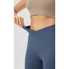 imageODODOS Womens Cloud Feeling Crossover Flared Pants with Back Pocket High Waist Bootcut Lounge Yoga Pants3032quot InseamInk Blue